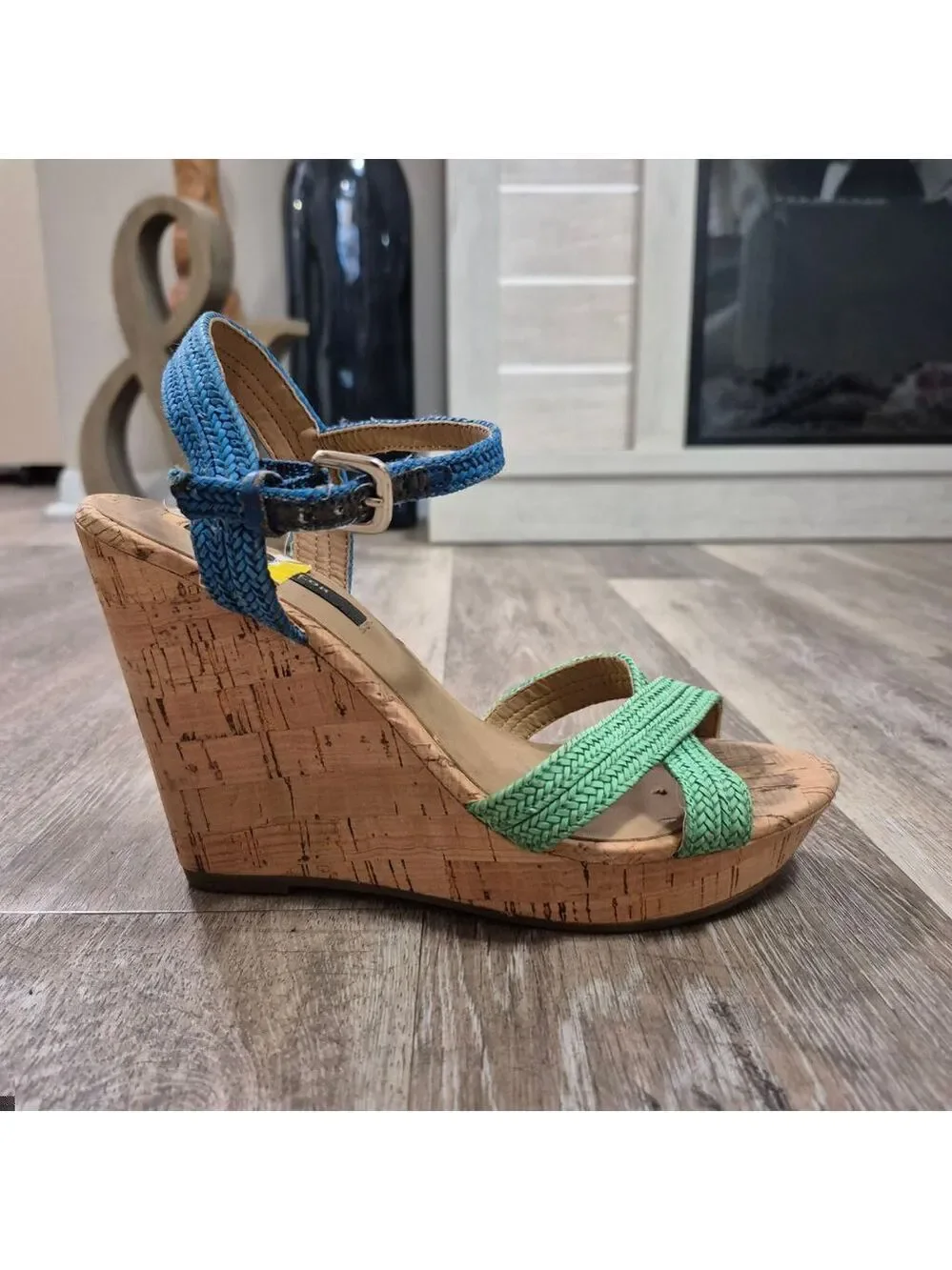Women's Ann Taylor Sandals‎ Size 7 Blue and Green